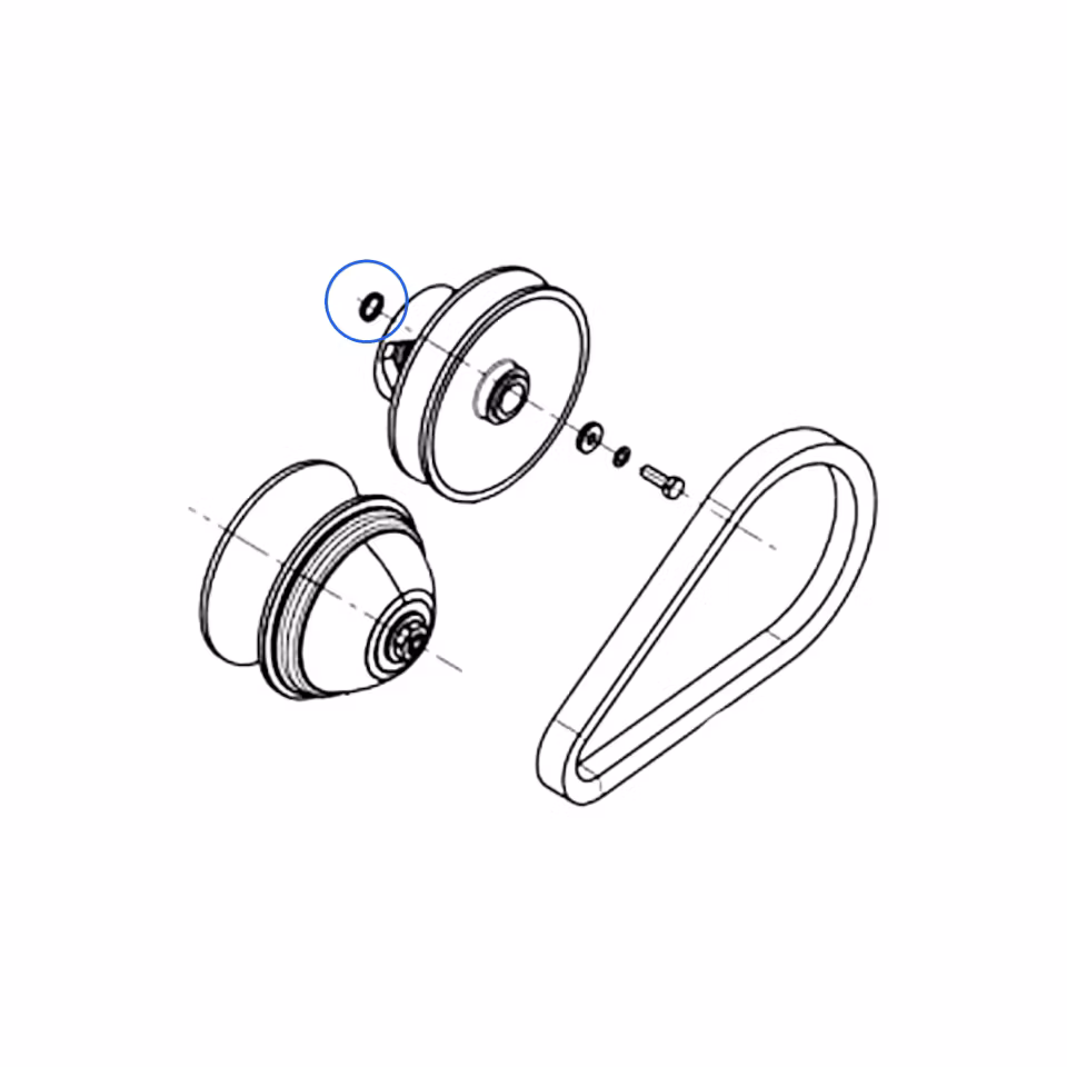 Spacer ring secondary variator (Moped car)