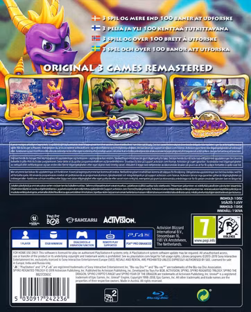 (Nytt) Spyro Reignited Trilogy PS4 Playstation 4 Svenskt Språk