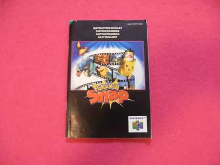 Pokemon Snap Instruktionsbok BERGSALA Nintendo 64