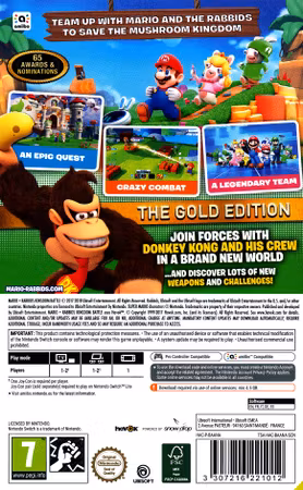 (Nytt) Mario + Rabbids Kingdom Battle: Gold Edition - Nintendo Switch *Code in a box*
