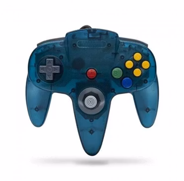 (Nytt) Teknogame Classic Controller: Clear Teal - Nintendo 64