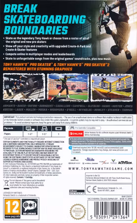 (Nytt) Tony Hawk's Pro Skater 1+2 - Nintendo Switch