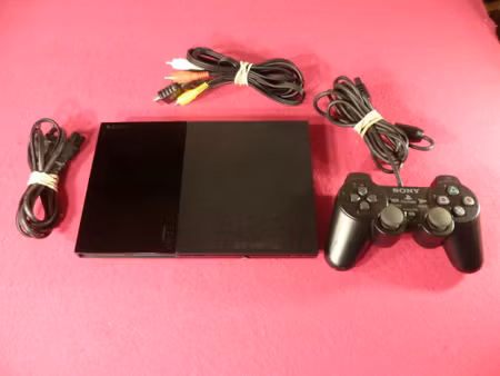 Playstation 2 PS2 Slim Konsol Svart Inkl. Handkontroll