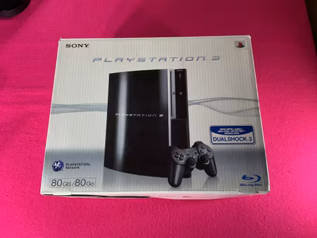 Playstation 3 80 GB Svart Konsol i Box. Inkl. 1 st Handkontroll