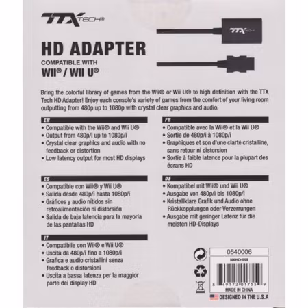 TTX Tech HD Adapter Wii / Wii U