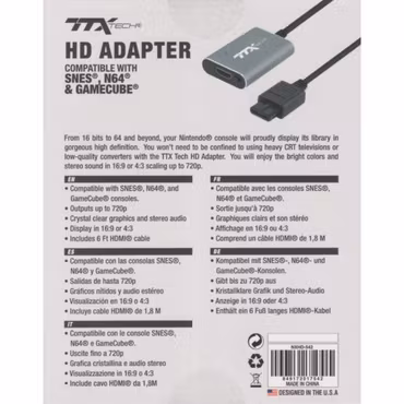 TTX Tech HD Adapter Super Nintendo / Nintendo 64 / Gamecube