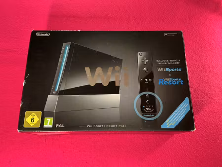 Nintendo Wii Konsol Svart i Box inkl.  Handkontroll (Gamecube-kompatibel)
