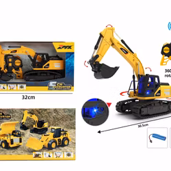 Radiostyrd grävmaskin