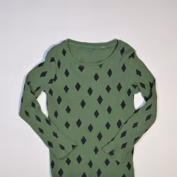 Långärmad ribbad tröja, storlek 104