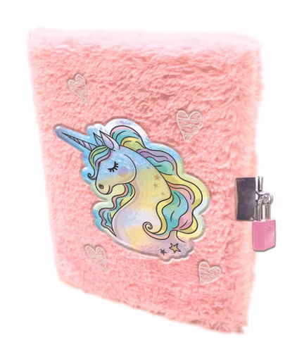 Anteckningsbok med lås unicorn