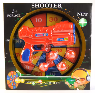 Bollpistoll med måltavla
