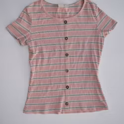 Ribbad T-shirt, storlek 146/152