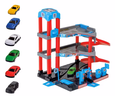 Parkeringshus med bil