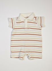 Ribbad kortärmad jumpsuit, storlek 50