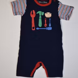 Kortärmad jumpsuit, storlek 74