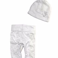 Klädset mössa och byxor, storlek 50/56