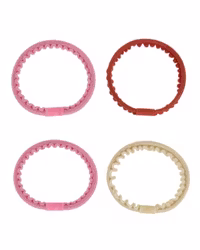 Kknekki thin hair ties 4pcs style