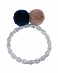 Kknekki PomPom silver glitter w navy-dove