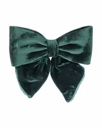 Luxury Bow Silk Velvet Green