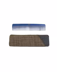 Travel comb small Belgian linen Taupe