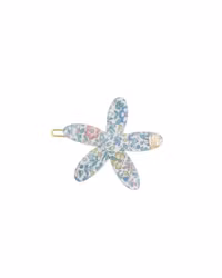 Flower pin w-Liberty Katie and Millie Blue Handmade