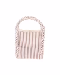 Small shopper mw Ticking fabric blue