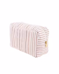 Pouch square mw Ticking stripe