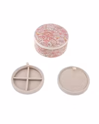 Jewelry box round mw Liberty Strawberry pink