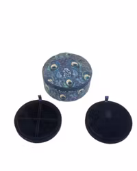 Jewelry box round mw Liberty Peacock