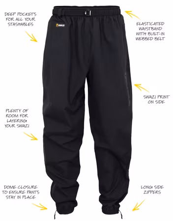 SWAZI - RIFLEMAN ULTRALITE OVERPANTS - BLACK
