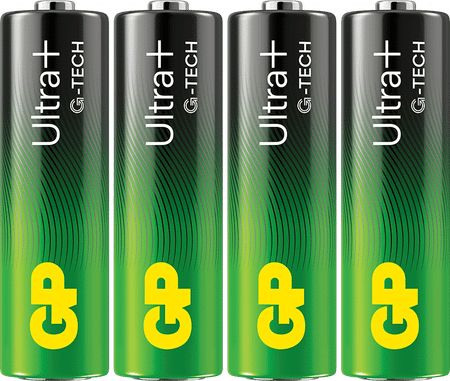 GP Ultra Plus Alkaline AA-batteri, LR06, - 4-pack