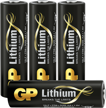 GP AA-Litiumbatteri, LR06, - 4-pack