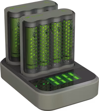 GP ReCyko 2st Speed Batteriladdare med laddstation + 8st AA 2600mAh