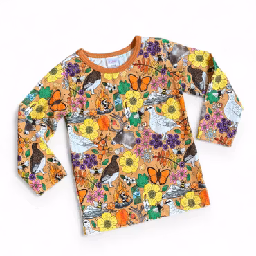 Långärmad tröja, Fjäll längtan beige/latte