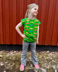 Retro T-shirt, bilar grön