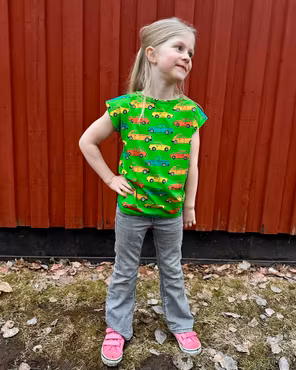 Retro T-shirt, bilar grön