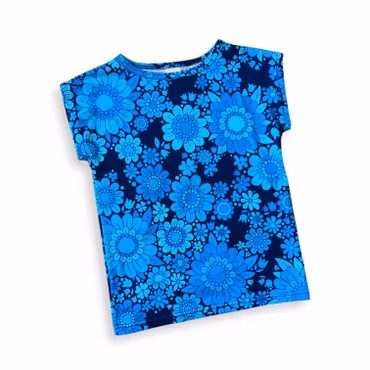 Retro T-shirt, blossom blå