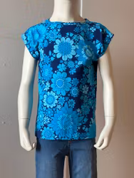 Retro T-shirt, blossom blå