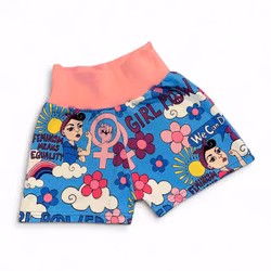 Shorts, Girl Power blå