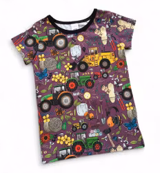 T-shirt, traktorer lila