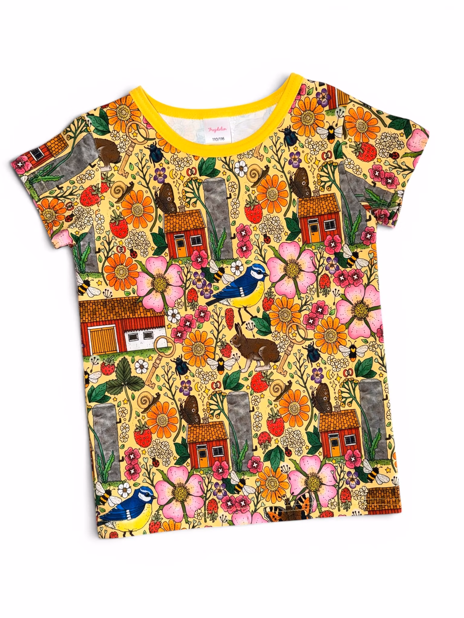 T-shirt, grusvägen ljusgul