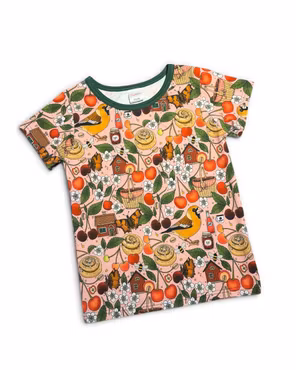 T-shirt, Bigarrå rosa