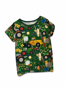 T-shirt, traktorer grön