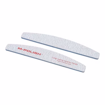 ZEBRA HALF MOON NAIL FILE - LONG LASTING CERAMIC - 80/80 GRIP