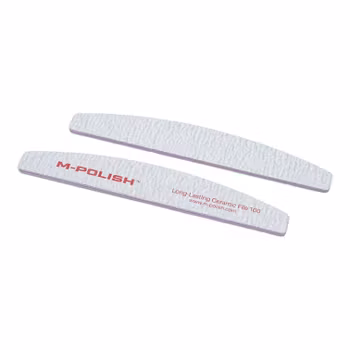 ZEBRA HALF MOON NAIL FILE - LONG LASTING CERAMIC - 100/100 GRIP