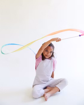 Gymnastikband - Rainbow - från Sarah's Silks