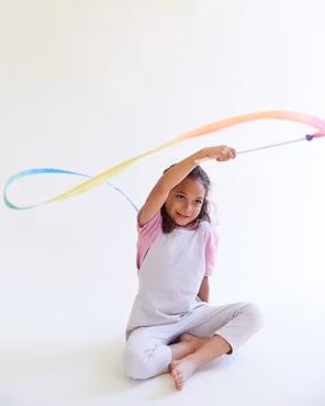 Gymnastikband - Rainbow - från Sarah's Silks