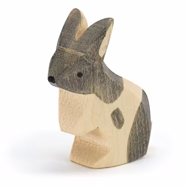 Kanin som står - svart och vit -  från Ostheimer