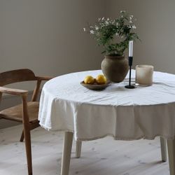 Vide Rund Bordsduk Offwhite