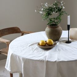 Vide Rund Bordsduk Offwhite